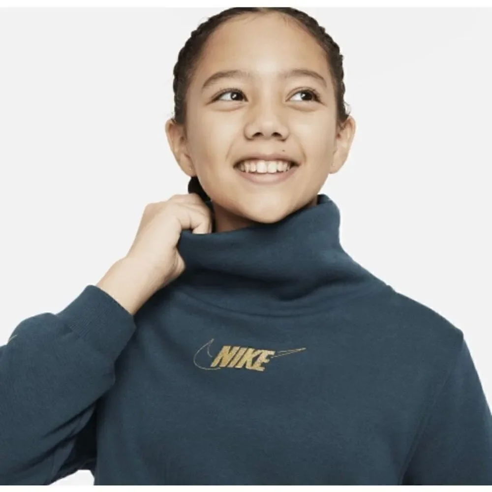 NIKE - NWT 🎉HP🎉Girls Sz M Nike Sportswear Club Fleece Long Sleeve Funnel-Neck